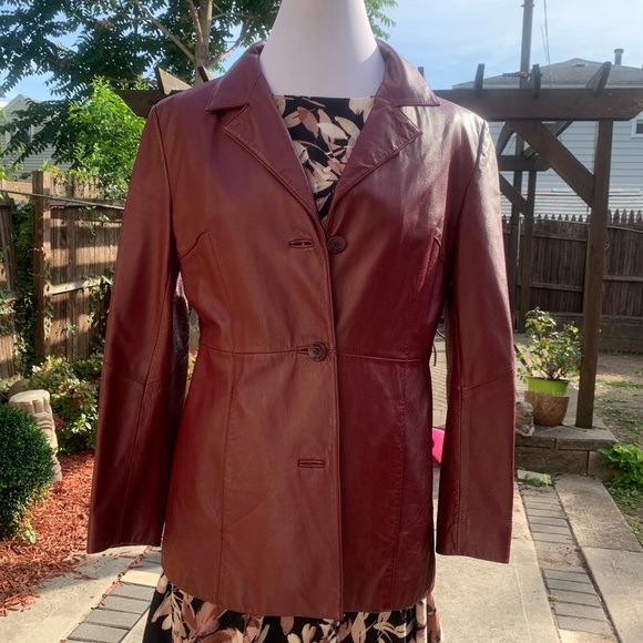 WILSON LEATHER Notch Collar Leather Jacket - Picture 4 of 5